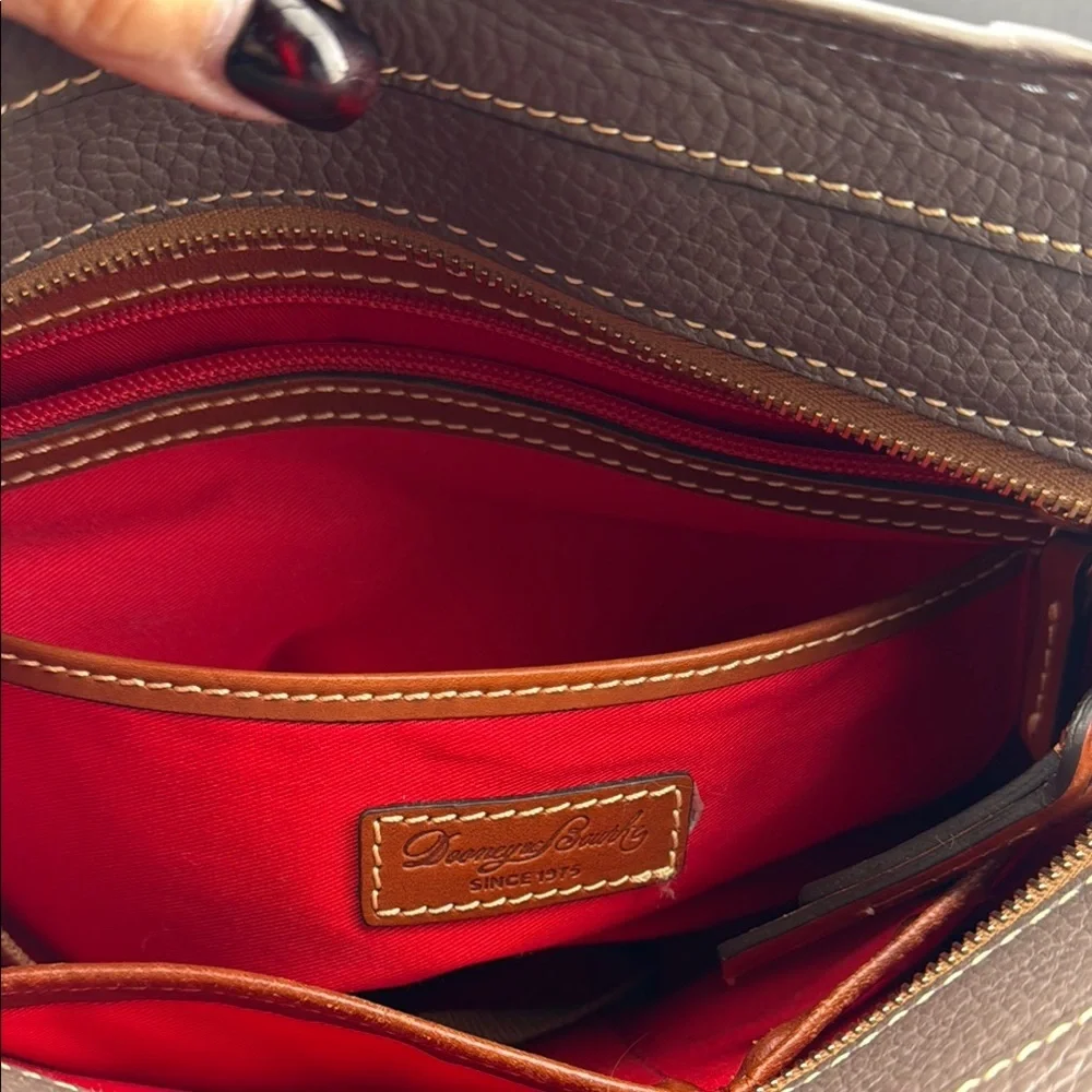 Dooney & Bourke Brown Leather Tote Bag - Picture 5 of 5